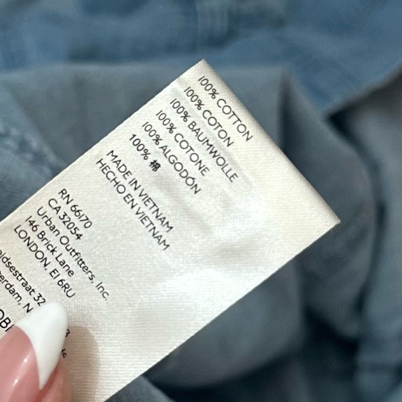 Free People Sami Light Blue denim chambray halter Mini Dress 51869 - Picture 13 of 16